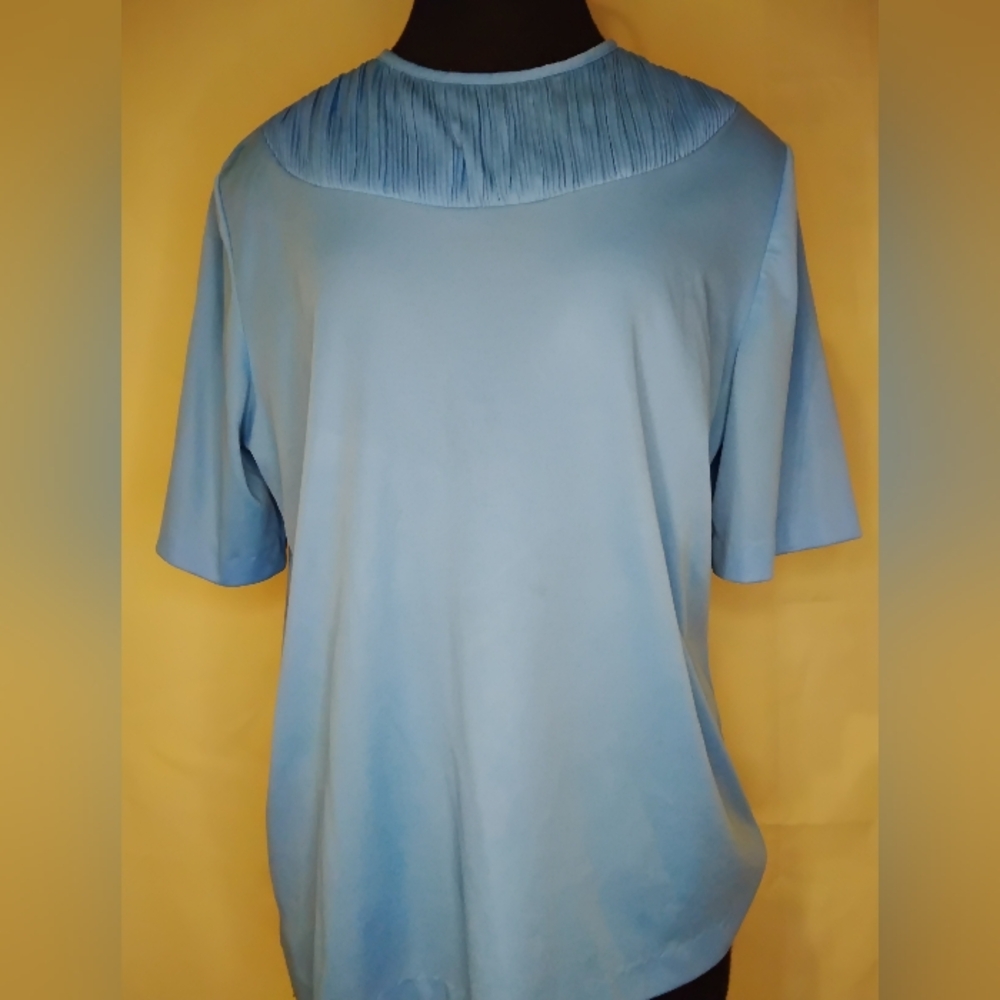 Blair Light Blue Short Sleeve Top
